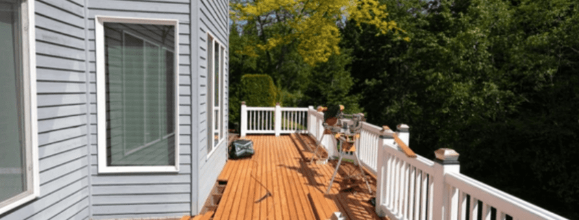 Deck repair and staining services by Ponderosa Painting